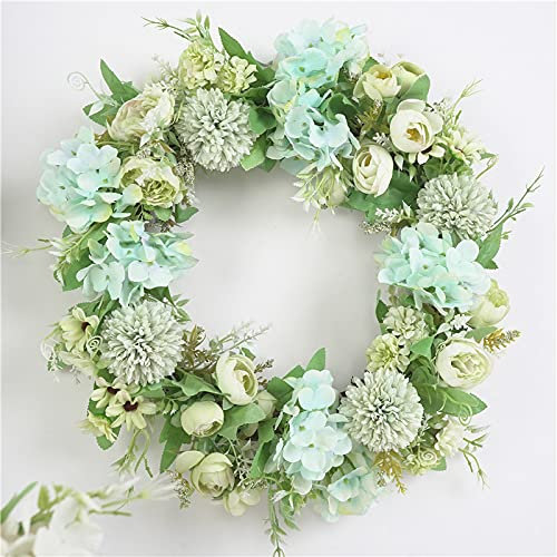 ALMAK Künstlicher Rosenkranz für Haustür, Frühlingsblumen, für Fenster, Outdoor, Hochzeit