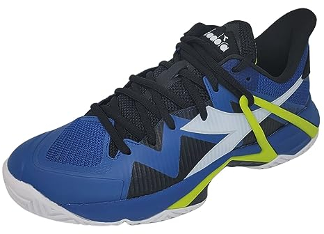 Diadora Men's B.Icon 2 All Ground Tennis Shoe, Deja Vu Blue/White/Black, 41 EU