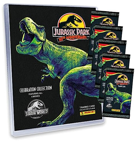 Panini Jurassic Park Karten - 30TH Anniversary Trading Cards (2023) - Sammelkarten - Auswahl (1 Mappe + 5 Booster)