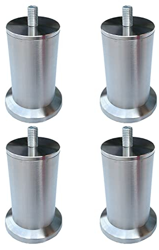 möbelfüße Sofa füße Schreibtisch füße 4er-Pack Möbelbeine, robuste DIY-Metall-Ersatzfüße, Edelstahl-Schrankstützbeine, Möbelerhöhung für Schrank, Sofa, Bett, Ottomane, M10-Gewinde (20 cm, M1