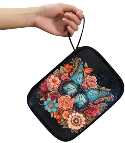 BYCHECAR Boîte de rangement pour bracelet de montre Apple Watch 12 papillons et fleurs