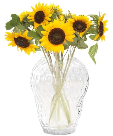 Mnaocz Erdbeerförmige Vase, Erdbeer-Blumenvase, Einzigartige Heimdekoration, Erdbeervase, Transparentes Glas, Erdbeervase, Dekoration für Zuhause, Wohnzimmer, Dekoration(S)