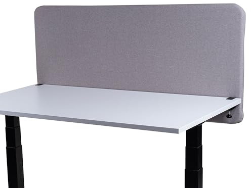 FIX 2 PLACE Akustik Trennwand & Sichtschutz für Büros 180x65cm Almond Beige, Trennwand zur Lärmreduzierung und Privatsphäre Schreibtisch Trennwand Schallschutz, Leicht zu Montieren