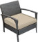 Outdoor Rattan Chair Seat Pads Cushion Pad Waterproof Material for Garden Furniture Kitchen Dining Living Room Patio Office Coffee Shop Seat Pads (Cream, 45 X 45 X 5cm)