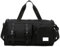 LERONO Sporttasche für Damen, Herren, Sporttasche mit Schuhfach, Reisetasche, Übernachtungstasche für Schwimmen, Basketball, Schwarz