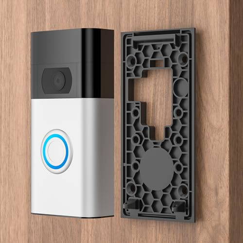 AHBTEYM Self Adhesive Doorbell Bracket No Drilling for Ring Video Doorbell (2nd Generation - 2020 Release), Camera Doorbell Door Mount Bracket Accessories for Homes, Offices, Homes (1 Pack)