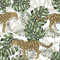 VEELIKE Exotische Tropische Tapete Dschungel Gepard Selbstklebendd Tapete Leopard 44.5cm x 300cm Tapete Tier Mustertapete Tapete Blätter Fototapete Schlafzimmer Badezimmer Abnehmbar Mieterfreundlich