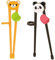 2 Piezas de Palillos de Entrenamiento para Principiantes, Palillos Chinos Niños, Reutilizables de Dibujos Animados Lindos Azules Juego de los Niños Practican Palillos, Palillos Chinos