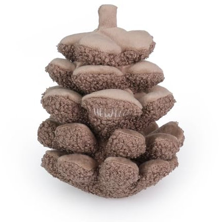 CHEWFFON Plüsch-Tannenzapfen Enrichment Hundespielzeug – Interaktiv, Puzzle, Quietschend, Cute, Schnüffelspielzeug mit Leckerli-Ausgabe für Nasenarbeit, für kleine und mittelgroße Hunde