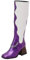 HSyc JRX Stivali da donna al ginocchio con catena e tacco a blocco 7 cm, stivali invernali, Lilla, 35 EU