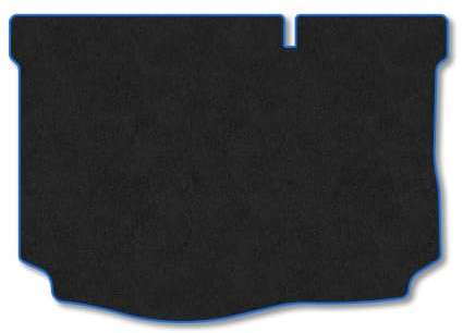 Ford Fiesta (2017-2023) Carpet Boot Mat | Blue Edge Trim Tailored Fit Boot Liner Full Coverage Protection Accessories Easy Clean Anti Slip Made in the UK