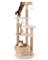 GOPLUS Arbre à Chat 164cm en Tige Massette, Poteaux à Gratter en Jute, Balles Suspendues, Panier en Quenouille et Perchoir, Arbre a Chat Design en Peluche pour Chats, Beige et Naturel