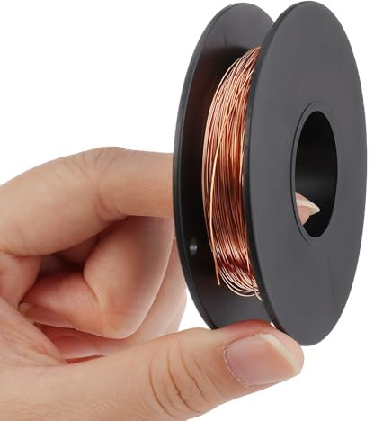 KWOKWEI Kupferdraht, 0,3 mm x 100M Kupferlackdraht, 99,9% Reiner Kupferdrahtspule T2 Magnetdraht für Elektrotechnik, Handwerk, Schweißen and DIY
