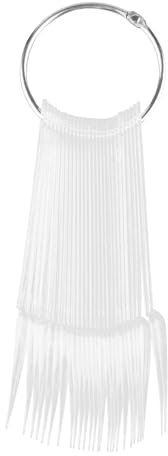 Bojueshaw 100pcs Nail Swatches,Clear Nail Art Color Display,Nail Swatch Sticks With Metal Split Ring,Nail Display for Nail Gel Polish Practice