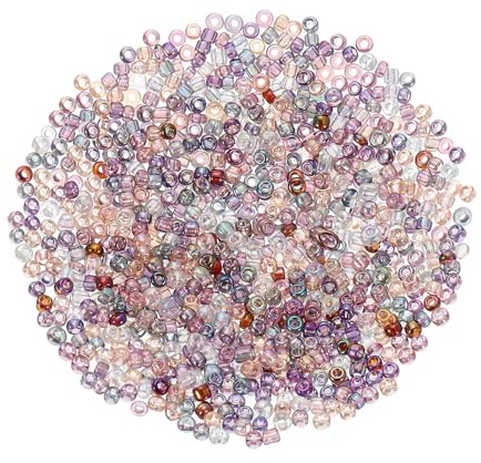 QUARKZMAN 2000 Stück Glasperlen zum Auffädeln, 2mm Mini Perlenset für Armbänder Selber Machen Glas Bugle Perlen Weihnachten für DIY Weihnachtsgeschenke Schmuckherstellung, gemischten