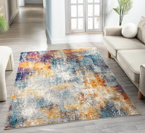 San Marino Multicolour Living Room Modern Area Rug, Abstract, 120x170cm