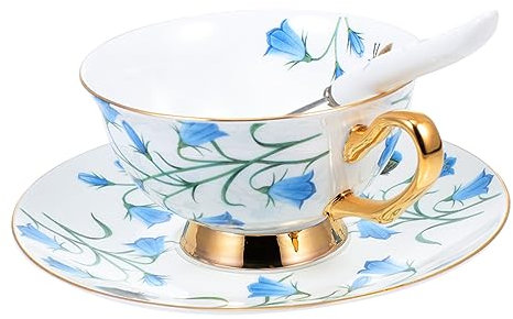 MUCKLILY Set Tazze e in per e Tè Tazza da Colazione con Design e Ergonomico Adatta per Bevande Calde e Fredde