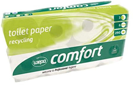 wepa 060740 Toilettenpapier Comfort, 2-lagig, hochweiß