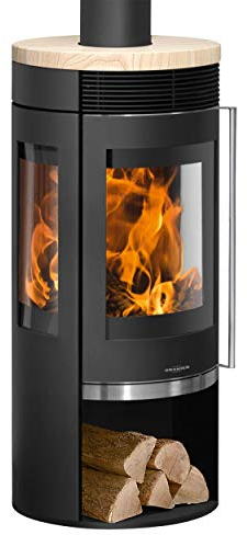 Oranier 5794 42 Rota TRE 2.0 Kaminofen Stahl Schwarz mit Sandstein-Abdeckplatte/A