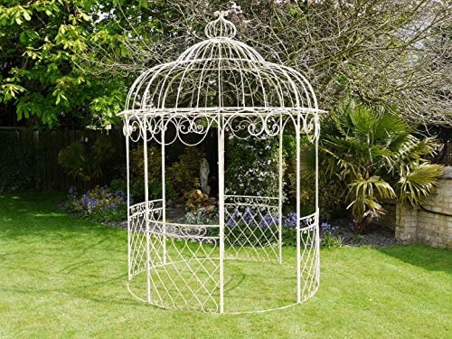 Black Country Metal Works LTD Bellevue Park Cream Iron Vintage Gazebo