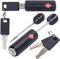 OW-Travel Kabel Schloss mit Schlüssel (2er) Kofferschloss Vorhängeschloss Gepäckschloss Sicherheitsschloss Schlüsselschloss TSA Lock Cable USA Schloss für Reise Koffer Spind Rucksack (Schwarz)