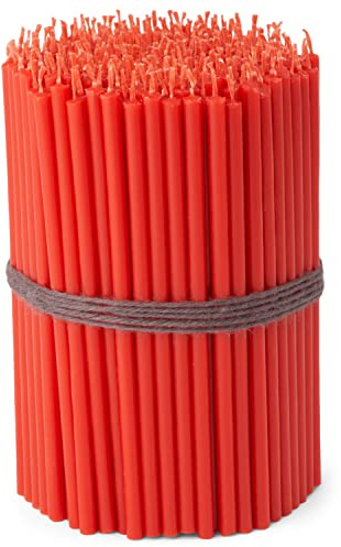 NKlaus rote Altarkerzen, 16cm, 1000g, ca. 250 St. | Die roten Ritualkerzen sind rußfrei, 160mm hoch und wiegen insgesamt 1kg