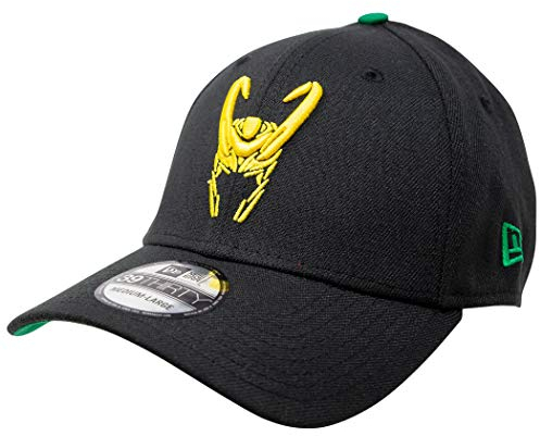 New Era Loki Helmet 39Thirty Fitted Hat - Schwarz - M/L