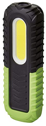 Emos Lampada da lavoro a LED, ricaricabile, impermeabile, con base girevole, gancio e magnete, 400 lm, portata 40 m, batteria da 2000 mAh con 8,5 ore di durata e cavo USB, 3 modalità di illuminazione
