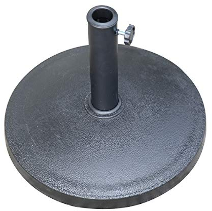 Angel Living Base de Sombrilla, Soporte para Parasol de Jardín (14 kg, Negro)