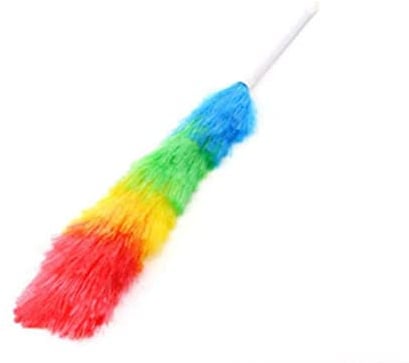 TOSSPER Longue Plumeau Nettoyage Coloré Antistatique Brosse De Nettoyage Fourrure Maison avec Manche Télescopique pour Home Office Voiture