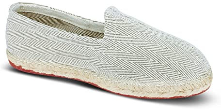 weltenmann Corralejo – Farbige Slip-on Espadrilles aus Baumwolle mit Schuhbeutel, Dune, 43, Handmade in Spain