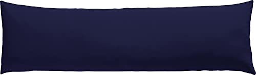 Erwin Müller Seitenschläferkissenbezug, Stillkissenbezug Nürnberg Doppel-Jersey, dunkelblau Größe 40x140 - strapazierfest, temperaturausgleichend, mit Reißverschluss
