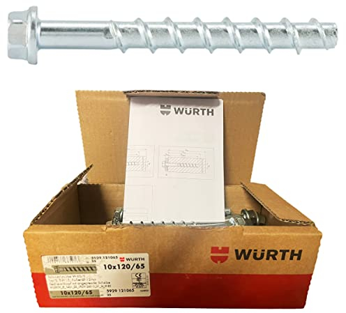 Würth Betonschrauben Sechskantkopf mit angepresster Scheibe 10 x 120 / 65 - 5929121065