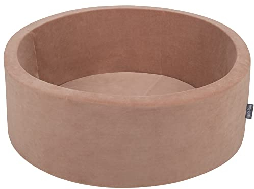 KiddyMoon Bällebad 90X30cm/KEINE Bälle Bällepool Ohne Bälle Für Babys Kinder Rund, Wüstenrosa