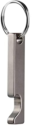 NHDT SW637 Mini Titanium Keychain Beer Bottle Opener,Bar Gifts for Men, Husband, Dad, Boyfriend,EDC Supplies for Outdoor Travel.Only 0.28oz weight, Gray, S