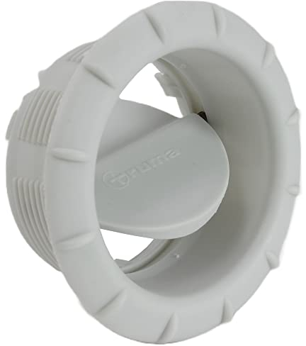 Truma Warmluftverteiler mit Verschlussklappe in Hellgrau, Kunststoff, Luftausstömer, Luftverteiler, HOSE_PIPE_FITTING, Small, Fitting mit metrischem Gewinde