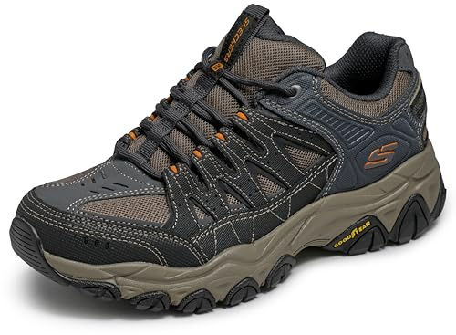 Skechers Men's After Burn M.Fit 2.0 Mens Outdoor Trail Sneakers, Charcoal/Gold, 12