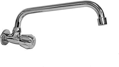 Wand-Schwenkventil Auslaufventil mit Schwenkauslauf 260mm Küche/Keller (hahn14)