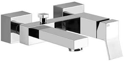 Gessi Rettangolo K, Wannen-Armatur Aufputz-Montage, automatische Umstellung Wanne/Brause, 53013, Farbe: Schwarz XL