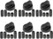 Oven Cooker Black Hob Flame Burner Hotplate Control Switch Knobs For Zanussi (Pack of 6)