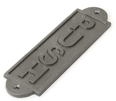 Jones & Grey PUSH Vintage Style Cast Iron Metal Door Sign Plaque