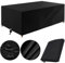 Gartentisch Abdeckung 160x90, Abdeckplane für Gartenmöbel 160x90x75cm Schutzhülle Gartentisch Schutzhülle Gartenmöbel Abdeckhaube Rechteckige Winddicht Wasserdicht Anti-UV (Schwarz 160x90x75cm)