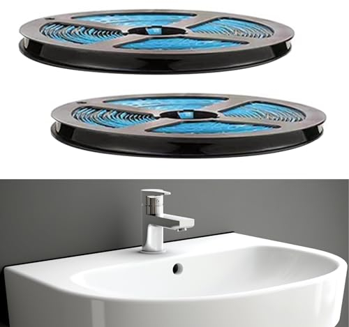 MsTeco Moulures Auto-Adhésives, 2 Pièces Moulure Decorative Flexible Auto-Adhésive Bordure Adhésive pour Carrelage Ruban Adhésif de Calfeutrage Anti-Moisissure pour Sols, Murs, Plafonds