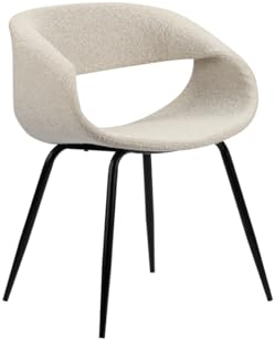 Pole to Pole Esszimmer Stühle - Whale Küchenstühle Modern - Armlehnstuhl - Polsterstuhl - Weiß Perle