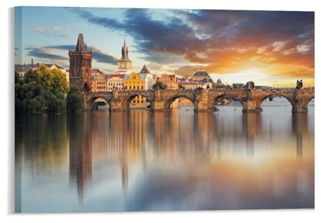 Puzzle 1000 Teile für Erwachsene,Karlsbrücke Prag,Teenager Jungen Mädchen Puzzle for Teen Lernspiel Holiday Challenging Puzzle(50x70cm)-84
