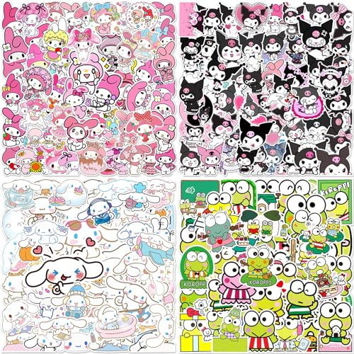 Sanrio Sticker, 200PCS Cinnamoroll Kawaii Sticker, My Melody Anime Sticker, Kuromi Sticker Kawaii, Cute Sticker Anime, Sanrio Anime Aufkleber, Waterproof Vinyl Sticker