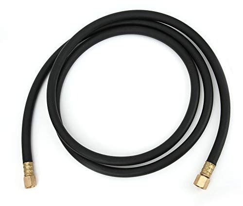 Inertgasschlauch-Gummi-Messing-Gasschlauchmutter 1/4 Zoll Hochflexibler Druckluftschlauch-Schweißanschluss für Stickstoff, CO2, Luft, Druckluft, Argon (2m/6,6ft)