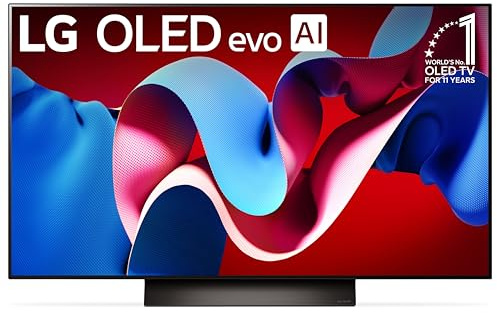 LG 48-Inch Class OLED evo C4 Series Smart TV 4K Processor Flat Screen with Magic Remote AI-Powered with Alexa Built-in (OLED48C4PUA, 2024),Black