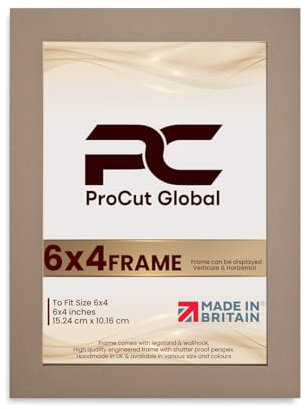 Procut Global Picture Frames 6x4 Rose Gold - Modern 6x4 Photo Frames With Safe Perspex Front & Wall Hanging Hooks - Premium Synthetic Wood-Handmade Frames
