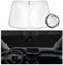 SHAOHAO Compatible con Peugeot 208 e-208 2019 2020 2021 2022 2023 2024 Parasol Plegable con Tejido Revestido de Plata, Parasol Plegable, protección UV y contra el Calor Accesorios Peugeot 208 2024